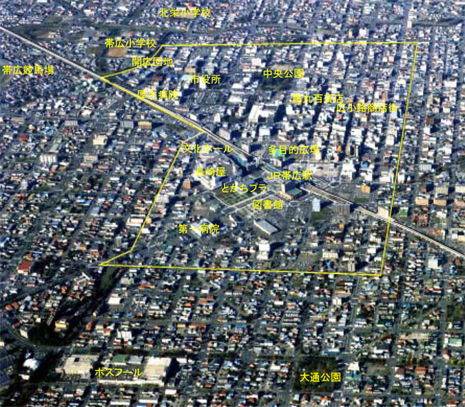 中心市街地区域図